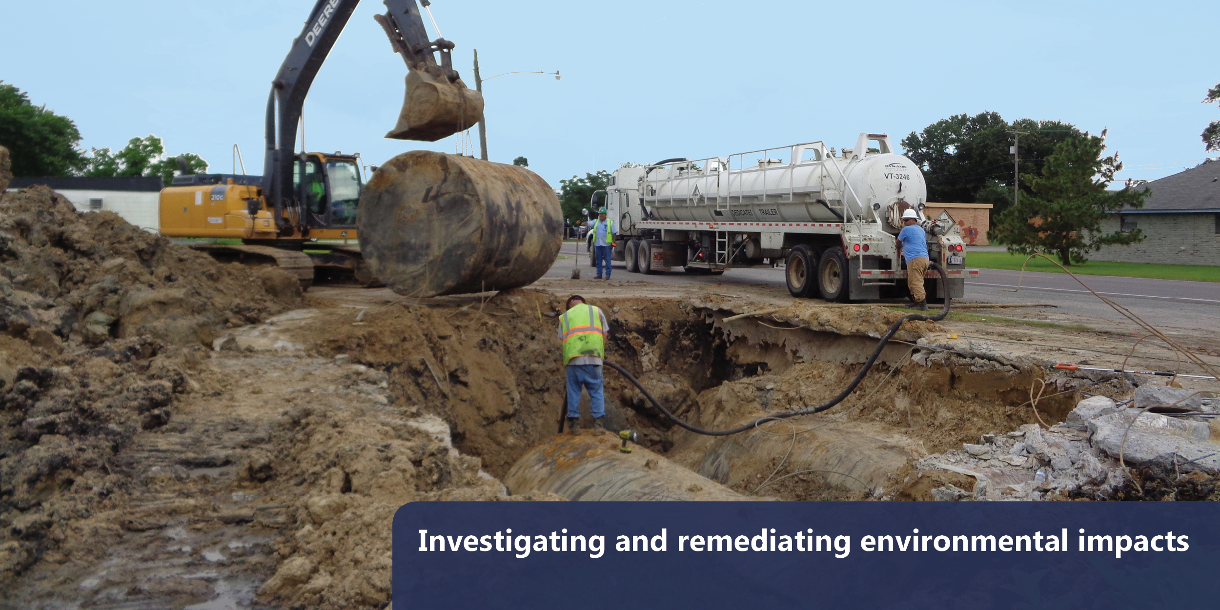 Investigating and remediating environmental impacts