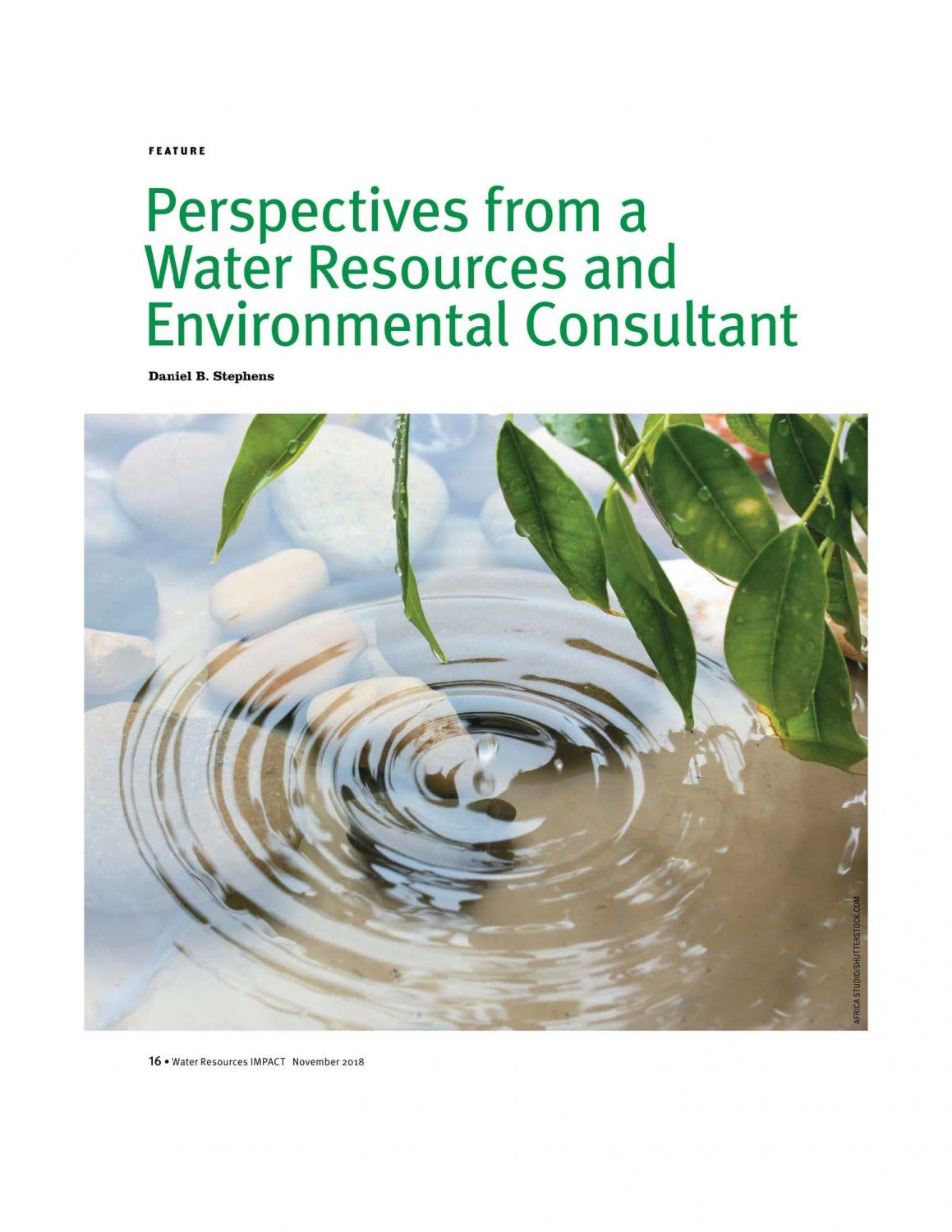 Dr. Stephens Shares Insights into Water Resources and Environmental