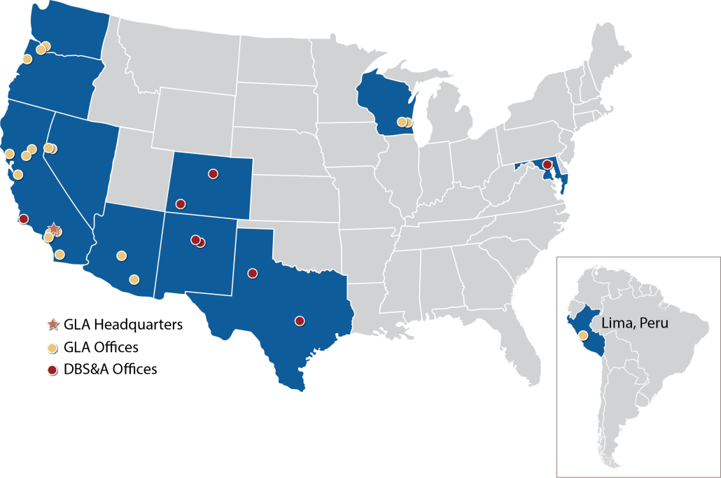 GLA/DBS&A office map